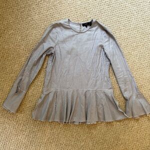 Theory Blue and White Blouse